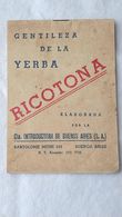 Argentina Argentine Yerba Mate Publicity Radio Soap Opera Characters Book #13 - Targhe Di Cartone