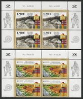 ESTONIA /ESTLAND /EESTI /ESTONIE - EUROPA 2020 -ANTIGUAS RUTAS POSTALES - ANCIENT POSTAL RUTES- 2 BLOCS De 4 - TOP - 2020