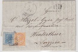 Italien Um 1880 Brief Mit MIF Nach Winterthur Und AKs - Andere & Zonder Classificatie