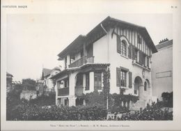 HABITATION BASQUE - PL.15.  VILLA "MARIA DEL PILAR" à Biarritz - M. W. MARCEL , Architecte à Bayonne - Architecture