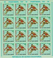 JUMPING  IMPERFORATED  1976  OLYMPIC   **MNH    Full Sheet 0F 16 Réf  GGF57 - Springreiten