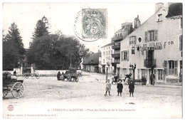 Verdun Sur Le Doubs (71) Gendarmerie Hôtel Roblin Animation 1910 Très Bon état - Autres Communes