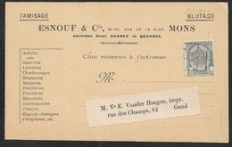 1902 BELGIQUE - PRÉOBLITÉRÉ 1C A GAND  - IMPRIMÉ  PUBLICITÉ TAMISAGE BLUTAGE - COUVERTURES POUR CHEVAUX - Rollo De Sellos 1900-09