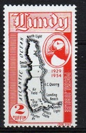 Lundy Island Single 2 Puffin Stamp 1954 Silver Jubilee Issue. - Local Issues