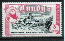 Lundy Island Single Half Puffin Stamp 1954 Silver Jubilee Issue. - Local Issues