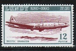 Lundy Island Single 12 Puffin Stamp Commemorating By Air 1929 - 1954. - Local Issues