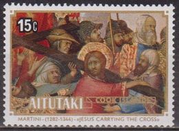 Art - Peinture - AITUTAKI - Paques, Le Christ Portant La Croix De Simone Martini - Mus&ée Du Louvre - N° 224 ** - 1978 - Aitutaki