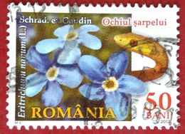 022. ROMANIA 2012 USED STAMP FLOWERS, SNAKES - Oblitérés