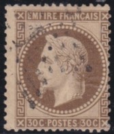 France  .    Yvert   .    30    .     O     .     Oblitéré   .   /  . Cancelled - 1863-1870 Napoléon III Con Laureles