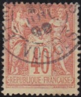 France  .    Yvert   .    94        .     O     .     Oblitéré   .   /  . Cancelled - 1876-1898 Sage (Type II)