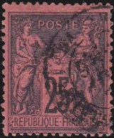 France  .    Yvert   .    91     .     O     .     Oblitéré   .   /  . Cancelled - 1876-1898 Sage (Type II)