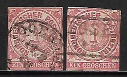 CONFEDERATION  DE  L'ALL. Du Nord.   -  1868 .  Y&T N° 4 Oblitérés - Norddeutscher Postbezirk (Confederazione Germ. Del Nord)