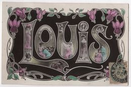 CPA étoile Art Nouveau Montage Artistes Prénom Louis - Prénoms