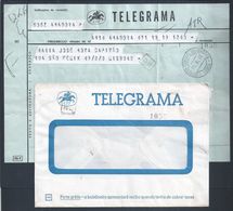 Telegrama Com Obliteração Da Estação Central Telegráfica De Lisboa 1976. Telegram With Obliteration Telegraph Station - Brieven En Documenten