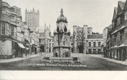 SOMERSET - WELLS - MARKET PLACE AND CATHEDRAL  Som160 - Wells