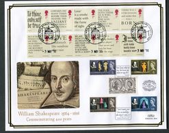 2016 GB Shakespeare First Day Cover. Benham Limited Edition 400th Anniversary Stratford Upon Avon Cover - 2011-2020 Em. Décimales