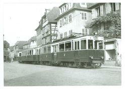 67 --  OBERNAI --  Carte Moderne -- Train Pour Strasbourg Faisant Halte à OBERNAI -- 1948 --   (BVA -- Lausanne) - Obernai