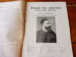 PARMI LES PIERRES  (origine--->  L'illustration Théâtrale, Daté 1908 )  Avec Portrait De Hermann Sudermann - French Authors