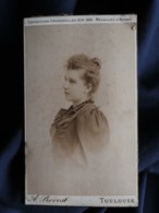 Photo CDV Provost à Toulouse  Portrait Jeune Femme Blonde (Marty ?) CA 1890-95 - L503D - Old (before 1900)