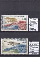 MONACO 1964 : Y/T N° 638639 NEUF* TRACE DE CHARNIERE Avions - Neufs