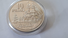 Australia 10 Dollars 1988 - Landing Of Governor Philip At Port Jackson - Silver - Stgl./unc. Ship - Altri – Oceania