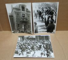 ROMERIES (59) Ensemble De 3 Phtographies Mairie Fete Carnaval Animation Vers 1940 - Autres & Non Classés