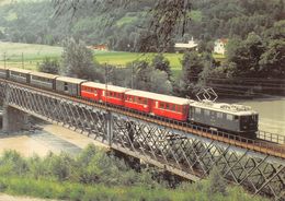 BVA - Viaduc De Reichenau-Tamins Ge 4/4 606 "Kesch"  Rhätische Bahn - R.h.B. Ligne De Chemin De Fer Train - Tamins