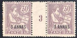 ZANZIBAR Millésime Mouchon 3 Annas /30 C Millésime 3 De 1903 Yv 52 Neuf Avec Trace De Charnière - Nuovi