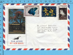 Timbre Nouvelle Caledonie  Aerogramme - Cygle Concorde, 15, 10, 34 F 1984 Send To Canada - Storia Postale