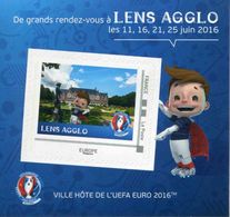 Mini Collector De 2016 Avec Timbre Adhésif "LENS - UEFA EURO 2016 - Europe Phil@poste" - Collectors