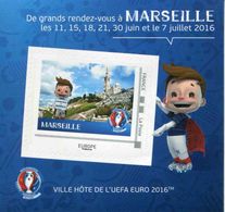 Mini Collector De 2016 Avec Timbre Adhésif "MARSEILLE - UEFA EURO 2016 - Europe Phil@poste" - Collectors