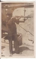 Carte Postale Photo Militaire MARIN-Fusilier Marin ? Exercice De Tir Fusil - Manovre