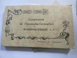 Delcampe - Carnet De 20 Cpa Du 35 St Méen Le Grand Communauté De L' Immaculée Conception    AVR20-103bis - Paimpont