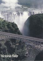 Zimbabwe Victoria Falls Waterfalls Bridge Architecture Viewcard - Simbabwe