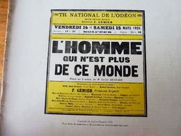 L'HOMME QUI N'EST PLUS DE CE MONDE  (origine-> La Petite Illustration, Daté 1924 ) Auteur: Lucien Besnard - French Authors