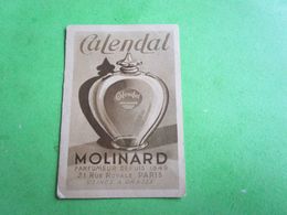 MOLINARD - CALENDAL -  Carte Parfumée - Anciennes (jusque 1960)