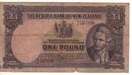 NEW ZEALAND   1 Pound   ( Captain Cook )  P159a  Sign.  Hanna - Nouvelle-Zélande