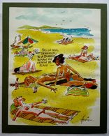 Rare Dessin PLANCHE ORIGINALE COULEUR HOVIV - René Hovivian - DESSIN HUMORISTIQUE BD - Platten Und Echtzeichnungen