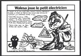 CPM Pologne Caricature Satirique Tirage Limité Numéroté En 50 Exemplaires Signés Judaïca - Pologne