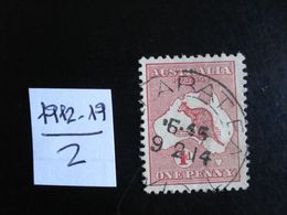 Australie 1912-19 - 1p Rouge Ile + Kangourou - Y.T. 2 - Oblitérés - Used - Usati