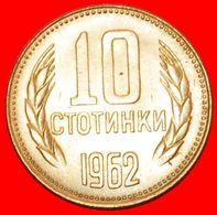 · LION: BULGARIA ★ 10 STOTINKAS 1962 UNC MINT LUSTER! LOW START ★ NO RESERVE! - Bulgarie