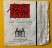 15024 - Lübecker Rotspon Vin De Table Rouge Frankreich - Altri & Non Classificati