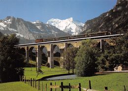 Frutigen Mit Balmhorn-Altels Viadukt Kanderviadukt - BLS - B.L.S.   Ligne De Chemin De Fer Train - Frutigen