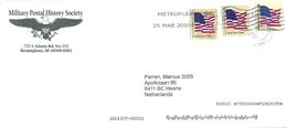 USA 2020 Metropole Flag Stars Stripes Military Coil Stamps Cover - Enveloppes