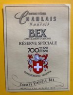 15039 - 700e Bex Chablais Vaudois Société Vinicole - 700 Años De La Confederación Helvética