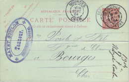 Cachet Commercial Mayet-Coulon Tanneur à ISSOUDUN Sur CP Entier Postal - 1900 – 1949