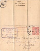 Cachet Commercial Doneau Chaussures 9 Rue Voltaire à ANGERS Sur Carte Lettre  Entier Postal - 1900 – 1949