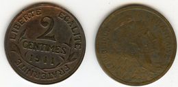 France 2 Centimes 1911 A GAD 107 KM 841 - 2 Centimes