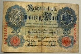 Reichsbanknote 20 Mark 21-04-1908 - 20 Mark