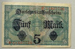 Darlehnkassenschein 5 Mark 01-08-1917 - Bundeskassenschein